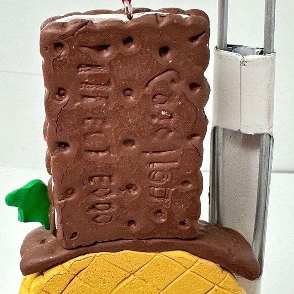 Snowman Ornament Faux Cookie Chocolate Peppermint Top Hat Holiday Kitchen Decor - Picture 10 of 16